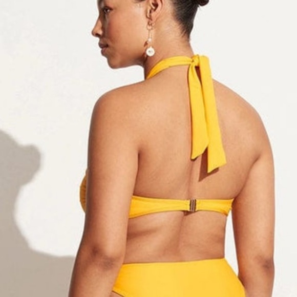 Faithfull The Brand Large US 8 Locales Bikini Top Halter Bandeau Handmade - Picture 6 of 14